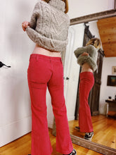 Load image into Gallery viewer, VINTAGE 70s WATERMELON CORDUROY FLARES
