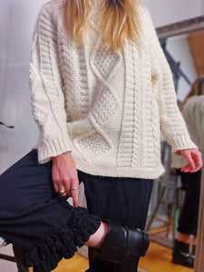 VINTAGE WOOL ARAN SWEATER