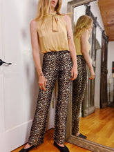Load image into Gallery viewer, VINTAGE COTTON BLEND LEOPARD TROUSERS
