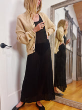 Load image into Gallery viewer, VINTAGE SHEER RAYON BLACK DRESS
