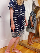 Load image into Gallery viewer, VINTAGE DOT EMBROIDERED RUFFLE DRESS
