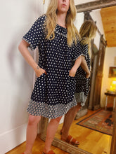 Load image into Gallery viewer, VINTAGE DOT EMBROIDERED RUFFLE DRESS

